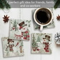 thumbnail image 4 of Thirstystone "Brown Hat Snowmen" 4-Pack Tumbled Tile Coasters, 4 of 7