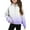 Purple, variant on Tie-dyed Half Zip Pullover Girl Thumb Hole Cropped Hoodie Raglan Quarter Zipped Sweatshirt with Pockets Light Blue 7 Years