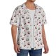 thumbnail image 2 of Balery Cherry Berries Camisa Casual de Manga Corta con Botones para Hombre, Texturizada, Estilo Cubano, para Playa, Verano-Large, 2 of 5