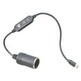thumbnail image 2 of USB C To 5V9V12V15V24V Car Cigarette Lighter Socket Female Converter Adapter With Adjustable Voltage Digital Display For Dash Cam Radar Detector, 2 of 11