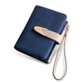 thumbnail image 1 of Wallets for Women Rfid Small Compact Bifold short Wallet,Ladies Wristlet Zipper Coin Purse Navy, 1 of 7