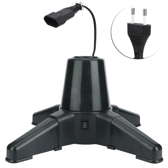 Christmas Tree Holder, Adjustable Electric Rotating Christmas Tree Stand, Plastic For Christmas Trees Shelf Decorations Iron Pipes 40CM