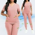 thumbnail image 2 of VIAOLI Scrubs for Women Set Classic V-Neck Top and Yoga Jogger Pant Medical Nursing Uniform Scrubs Set Clearance, 2 of 6