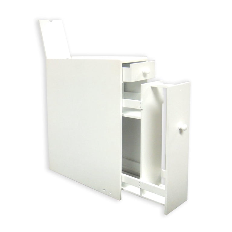 Proman Products Small Bathroom Floor Cabinet in Pure White