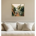 thumbnail image 5 of Kate and Laurel Sylvie Hue 2 Framed Canvas Wall Art by Alicia Bock, 22x22 Natural, Coastal Beach Palm Tree Art for Wall, 5 of 6