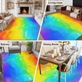 thumbnail image 5 of 5'x7' Area Rugs, Rainbow Oil Painting Indoor Outdoor Area Rug for Living Room Bedroom, Watercolor Colorful Abstract Art Washable Bathroom Rugs Kitchen Floor Carpet Mats Home Decor Aesthetic, 5 of 8