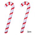 thumbnail image 1 of 2 pzs de Navidad Bastones inflables para caminar Navidad al aire libre caramelo coloreado Bastones decoración navideña, 1 of 4