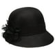thumbnail image 1 of Sombrero Cloche Gatsby de Lino para Mujer con Banda de Encaje y Flor, 1 of 3