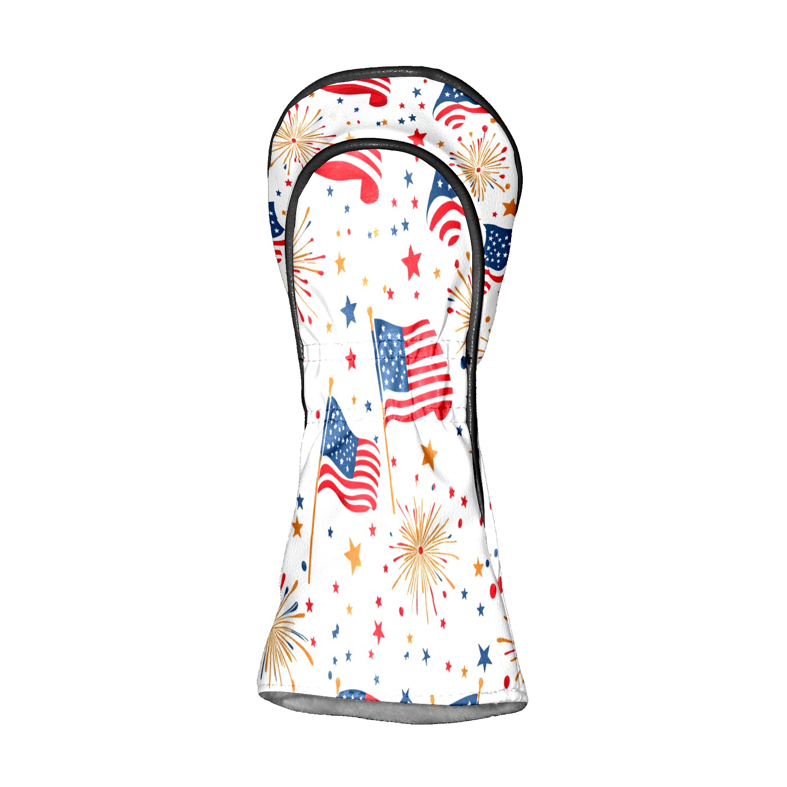 Golf Club Covers PU Leather Waterproof Head Covers for Fairway Woods Hybrids National Flag Fireworks Unisex Fits Most Brands