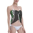 thumbnail image 3 of Women'S Beach Cover Up Short Sarong Dress Ireland America Flag Shamrock Wrap Chiffon Shawl, 3 of 7