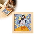 thumbnail image 2 of DIY Craft Kit, Wooden Framed Art – 8" x 8" Animal Theme Textile Collage Project for Home Decor & Creative Hobby, 2 of 3