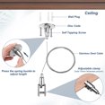 thumbnail image 3 of Uxcell 2Pcs Ceiling Sign Hanger, 6.56 ft Stainless Steel Adjustable Wire Cable Picture Hanging, 3 of 6