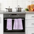 thumbnail image 5 of GZHJMY Purple Love Two Sets of Cotton Towels, Delicate and Soft, Suitable for Kitchen Towels, Beach Vacations, Swimming Pool Surfing, Spa and Gym Sports (16x28In), 5 of 7