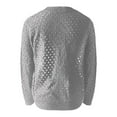 thumbnail image 4 of Lixiuxyad Casual Loose A New Casual And Fashionable Hollowed Out Knitted Zipper Jacket For Women Gray, 4 of 5