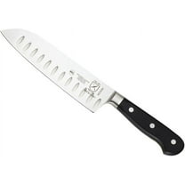 Mercer Culinary Renaissance Steel 7 Inch Santoku Knife, Black