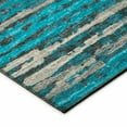 thumbnail image 4 of Addison Rugs Indoor/ Outdoor Bravado Abstract Striped Baja Washable Area Rug 8' x 8' - Peacock, 4 of 8