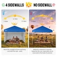 thumbnail image 6 of CROWN SHADES 10X10 Comercial Instant Canopy Pop Up Tent with Center Lock 4 Sidewalls Sto'N Go Bag Blue, 6 of 10