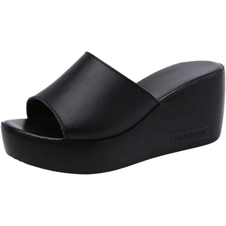 Ladies Platform Sandals Casual Fashion Wedge Summer Beach Shoes Comfortable Lightweight Ladies Slippers-Z Shape Ladies Rhinestone Wedge Sandals