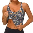 thumbnail image 3 of Balery Wildflowers Sujetadores deportivos con espalda cruzada para mujer, acolchados, sin costuras, de alto impacto, ideales para yoga, gimnasio, entrenamiento y fitness.-Medium, 3 of 8