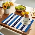 thumbnail image 5 of Placemats Set of 4, Nautical Anchor Stripes Place Mats Blue White Striped Tablemats Washable Placemat Table Decoration for Kitchen Table Dinner Party Home Decor Indoor Outdoor 13x19 Inch, 5 of 9