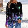 thumbnail image 4 of Garbnen S-5XL Christmas Long Sleeve Shirts for Women Funny Merry Xmas Womens T Shirts Graphic Plus Size Holiday Pullover Shirts for Women L, 4 of 6