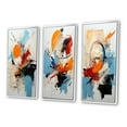 thumbnail image 3 of Designart "Serene Cerulean Abstract in Fragile Wisdom V" Abstract Painting Framed Wall Art Set Of 3 - Blue Modern Frame Gallery Set For Office Decor, 3 of 6