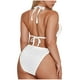 thumbnail image 3 of Trajes de baño para mujer, Trajes de baño para mujer Traje de baño de mujer con abertura, cintura alta, color liso, traje de baño bikini conservador y a la moda Traje de baño de nailon para mujer, 3 of 4