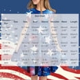 thumbnail image 3 of Girls Short Sleeve Ruffled Dress 4th of July Outfits for Girls, Red White Blue Print Summer Sundress Casual Playwear 15-16 Years, 3 of 6