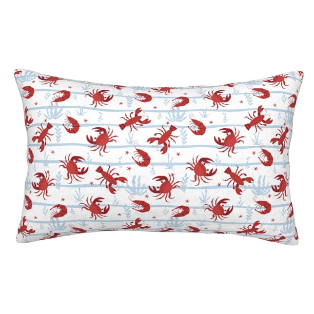 Balery Cartoon Lobsters Funda de Cojín Estampada, Regalos para Mujeres, Regalos de Amor para Ella, Regalos para Novia o Esposa, Funda de Almohada-20"x30"
