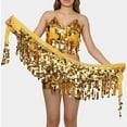 thumbnail image 7 of Felirenzacia Belly Dance Hip Scarf, Belly Dance Skirt Wrap Bling Sequins Coins, Gold,Free Size, 7 of 7