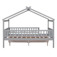 thumbnail image 4 of Canopy Bed Frame Platform Bed with Two Drawers Modern Wooden Canopy Bed with Headboard & Footboard and Slat Support Leg for Dorm, Bedroom, Guest Room (Full), 4 of 9