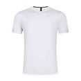thumbnail image 2 of Vmvidoty Man Solid-Color Outdoor Breathable Elastic Running Training Fitness T-Shirt Short Sleeve Round Neck Top White XXL, 2 of 6