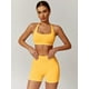 thumbnail image 2 of Set de entrenamiento ABOCIW para mujer, sujetador deportivo halter, pantalones cortos, 2 of 7