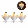 thumbnail image 2 of Halloween Ghost String Lights 3-Pack, LED Hanging Ghost Light Set for Indoor Outdoor Holiday Party Porch Window Yard Decor, 2 of 8