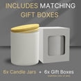 thumbnail image 2 of TRUE CANDLE Jars with Lids and Matching Gift Box - 6X Glass Jar with lid, Frosted Candle Jars with Lids, Glass Candle Jars for Making Candles, Candle Vessels, Bulk Candle Jars Bulk - 14oz - Frosted, 2 of 7