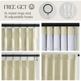 thumbnail image 4 of Pinch Pleated Full Blackout Linen Curtains 84 Inch for Bedroom Living Room,Fall Beige Double Layer Linen Blended Room Darkening Back Tab Pinch Pleat Drape with Hooks Rings 2 Panel 40" Wx84 L, 4 of 18