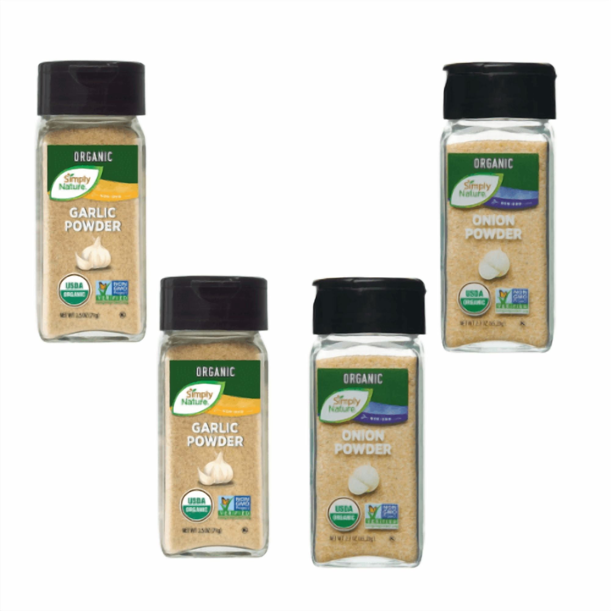 Simply Nature Garlic & Onion Powder Variety 4-Pack 2.3oz