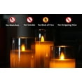thumbnail image 2 of Flameless Candles (D 3" X H 4" 5" 6") Glass Real Wax Pillars & Moving Flame Wick LED Candles and 10-Key Remote Control, 2 of 2