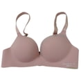 thumbnail image 4 of Sujetador sin costuras para mujer, ropa interior inalámbrica con letras, sujetador Hacer subir de copa fina, para niñas, rosa, 34 / 75AB AweSitey AP001148-10B, 4 of 7