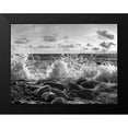 thumbnail image 2 of Pangea Images 24x19 Black Modern Framed Museum Art Print Titled - Waves crashing, Point Reyes, California (BW), 2 of 5