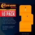 Custom Shop 10 Pack 3" Inch Body Filler Spreaders/Squeegee for Automotive Body Fillers