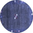 thumbnail image 1 of Ahgly Company Indoor Round Abstract Blue Contemporary Area Rugs, 8' Round, 1 of 4
