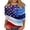 01 Multicolor, variant on Htigea Fourth of July Tops for Women 3/4 Sleeve 1776-2026 Shirts Star Striped Print Tees Independence Day 250th Anniversary T-Shirts 03 Multicolor S