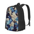 thumbnail image 2 of Hirioo Abstract Blue Squares for Minimalist Backpack Large Capacity Backpack Travel Backpack For School, 2 of 8