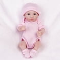 thumbnail image 3 of Handamde Full Body Vinyl Reborn Dolls 10inch Mini Girl Doll Newborn Doll Toy Very Small Doll, 3 of 7