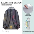 thumbnail image 4 of Boho Floral Students Backpack Durable School Bag with Watercolor Flower Pattern and Adjustable Straps for Student and Student, 4 of 6