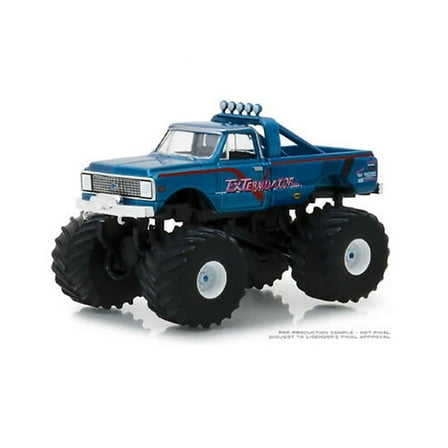 GREENLIGHT 1:64 KINGS OF CRUNCH SERIES 2 - 1972 CHEVROLET K-10 EXTERMINATOR (BLUE) 49020-D