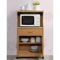 thumbnail image 3 of Pemberly Row Microwave Kitchen Cart in Beech, 3 of 5
