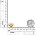 thumbnail image 3 of Gem Stone King 3.14 Ct Cushion Yellow Citrine 925 Silver and 10K Yellow Gold Diamond Ring (Size 8), 3 of 3