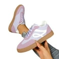 thumbnail image 3 of Women's Fashion Sneakers Trendy Stylish Low Top Classic Retro Casual Ladies Comfortable Running Walking Shoes(Color:Purple,Size:5.5), 3 of 9